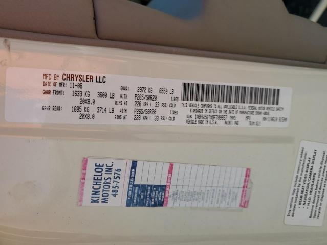 1A8HW58TX9F709857 - 2009 CHRYSLER ASPEN LIMITED WHITE photo 12