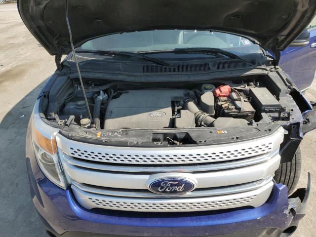 1FM5K8D83DGA29659 - 2013 FORD EXPLORER XLT BLUE photo 12