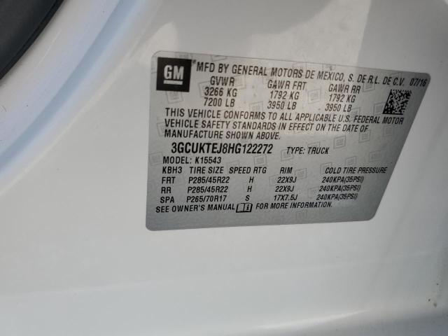 3GCUKTEJ8HG122272 - 2017 CHEVROLET SILVERADO K1500 HIGH COUNTRY WHITE photo 13