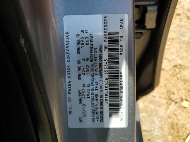 JM1BL1K45B1355345 - 2011 MAZDA SPEED 3 银色 照片 13