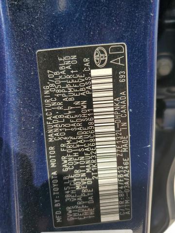 2T1KR32E68C698611 - 2008 TOYOTA COROLLA MA XR BLUE photo 12