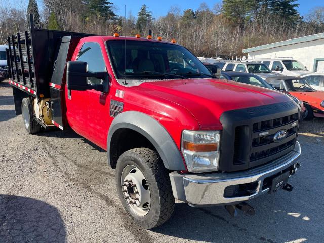 1FDAF57R68EA15438 - 2008 FORD F550 SUPER DUTY RED photo 1