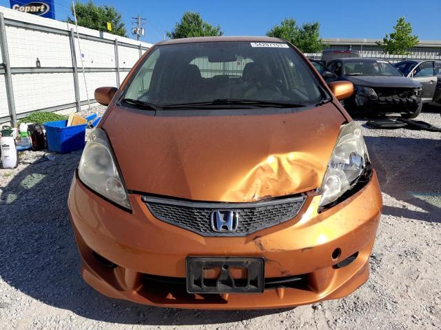 JHMGE874X9S063758 - 2009 HONDA FIT SPORT ORANGE photo 5