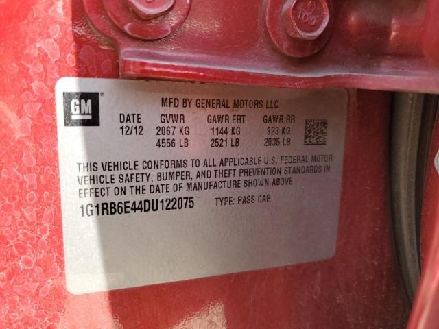 1G1RB6E44DU122075 - 2013 CHEVROLET VOLT RED photo 13