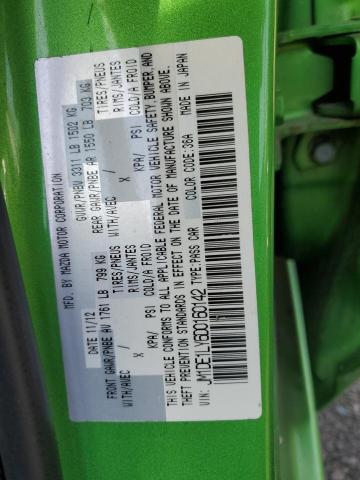 JM1DE1LY6D0160142 - 2013 MAZDA MAZDA2 绿色 照片 12