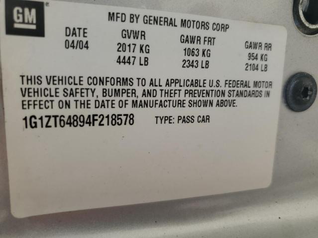 1G1ZT64894F218578 - 2004 CHEVROLET MALIBU MAXX LS SILVER photo 12