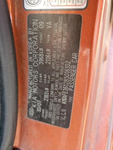 KNAFE161285016102 - 2008 KIA SPECTRA5 5 SX ORANGE photo 12