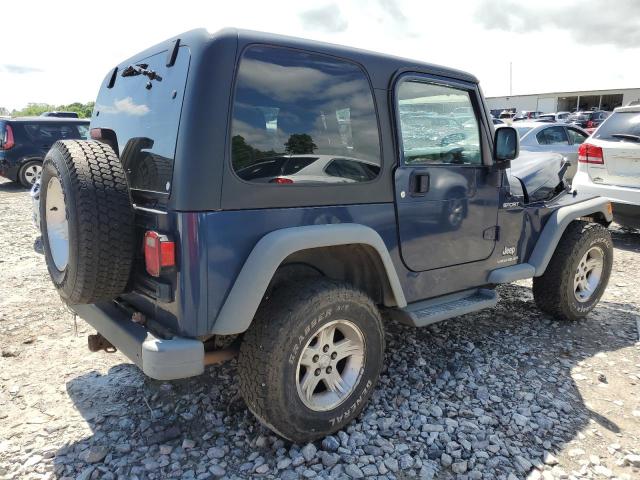 1J4FA49S15P343542 - 2005 JEEP WRANGLER / SPORT BLUE photo 3