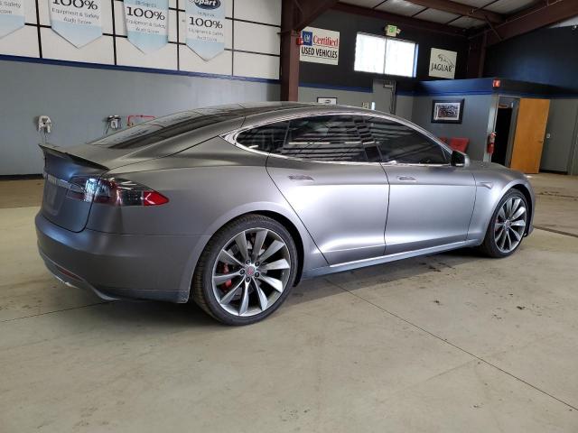 5YJSA1CPXDFP20501 - 2013 TESLA MODEL S GRAY photo 3