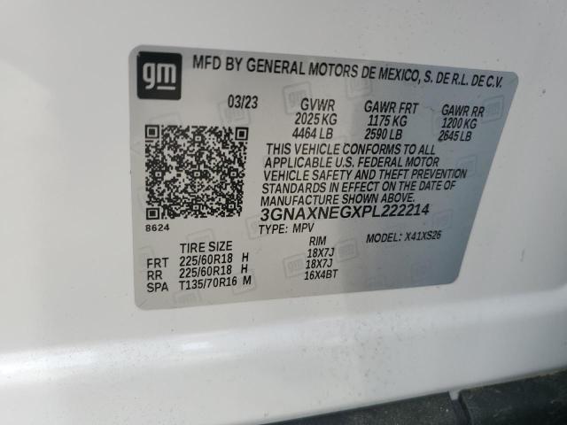 3GNAXNEGXPL222214 - 2023 CHEVROLET EQUINOX PREMIER WHITE photo 12