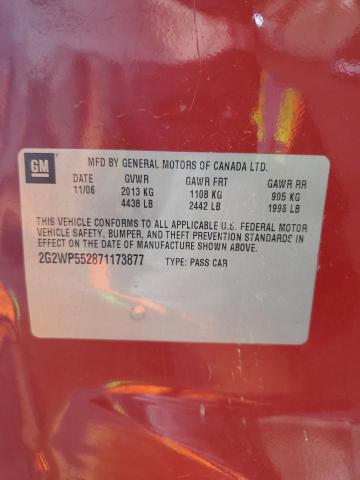 2G2WP552871173877 - 2007 PONTIAC GRAND PRIX 红色 照片 13