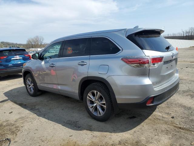 5TDJKRFH7FS176016 - 2015 TOYOTA HIGHLANDER XLE SILVER photo 2
