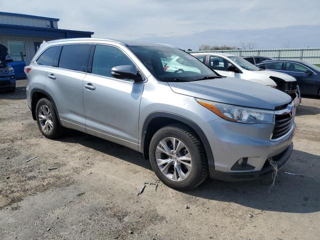 5TDJKRFH7FS176016 - 2015 TOYOTA HIGHLANDER XLE SILVER photo 4