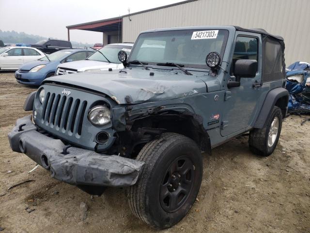 1C4AJWAGXFL729405 - 2015 JEEP WRANGLER SPORT GRAY photo 1