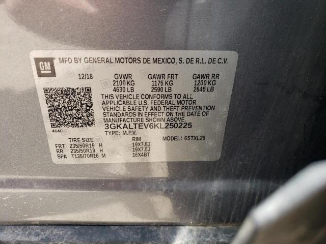 3GKALTEV6KL250225 - 2019 GMC TERRAIN SLE SILVER photo 13