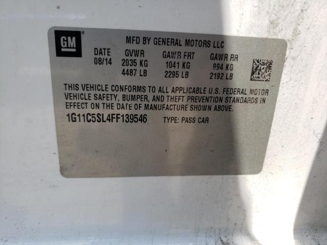 1G11C5SL4FF139546 - 2015 CHEVROLET MALIBU 1LT WHITE photo 12