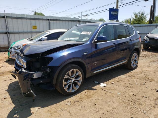 5UXWX9C59H0T03905 - 2017 BMW X3 XDRIVE28I BLUE photo 1