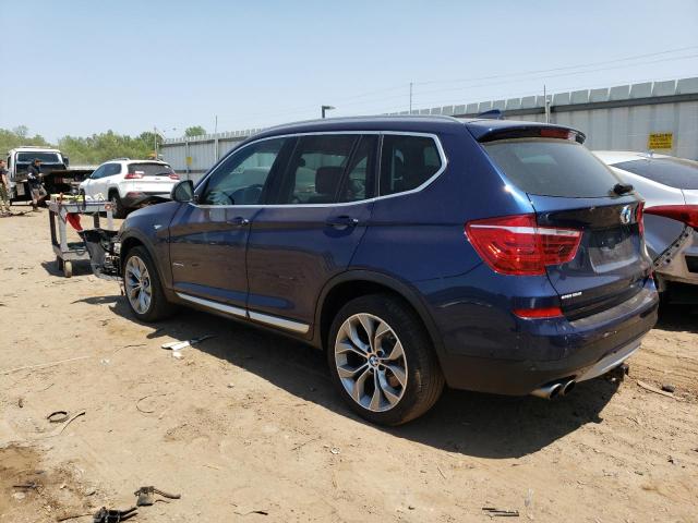 5UXWX9C59H0T03905 - 2017 BMW X3 XDRIVE28I BLUE photo 2