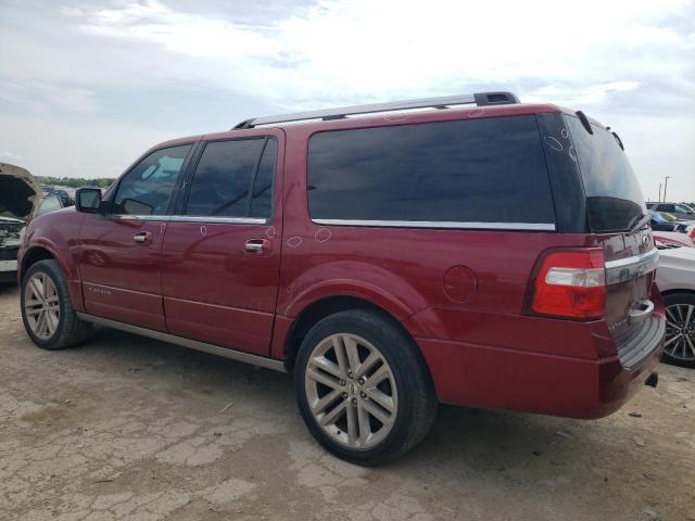 1FMJK1LT4FEF27864 - 2015 FORD EXPEDITION EL PLATINUM RED photo 2