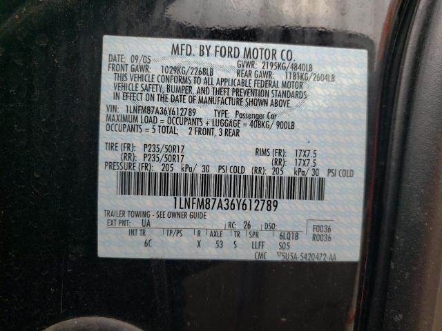 1LNFM87A36Y612789 - 2006 LINCOLN LS 黑色 照片 10