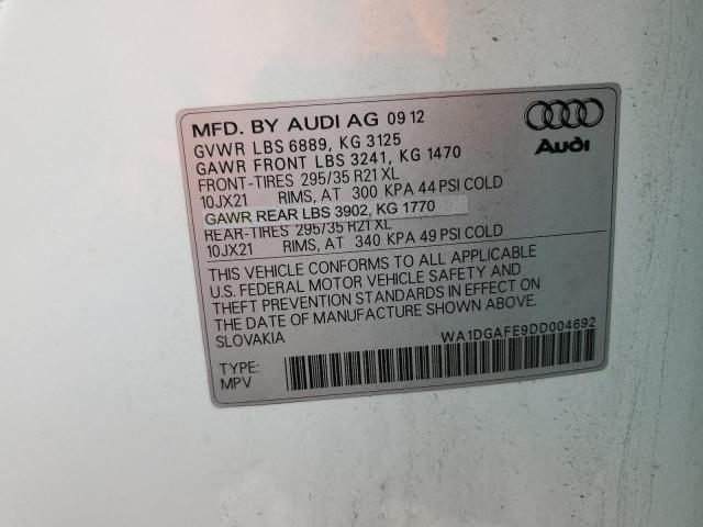 WA1DGAFE9DD004692 - 2013 AUDI Q7 PRESTIGE 白色 照片 13