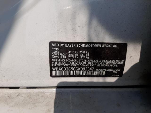 WBA8B3C58GK383347 - 2016 BMW 340 I Blanco foto 12