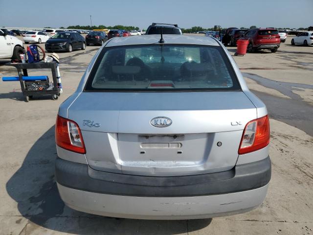 KNADE123986427635 - 2008 KIA RIO BASE SILVER photo 6