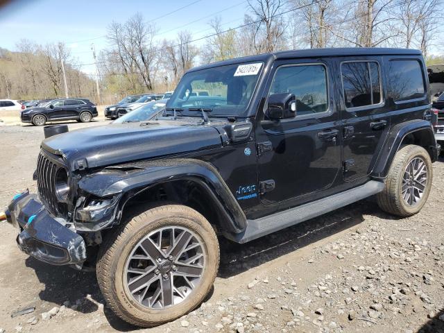 1C4JJXP63NW239633 - 2022 JEEP WRANGLER U SAHARA 4XE BLACK photo 1