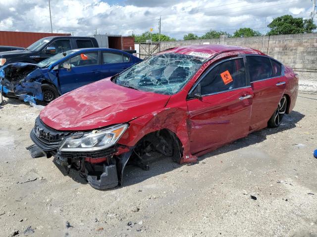 1HGCR2F5XGA097960 - 2016 HONDA ACCORD SPORT RED photo 1