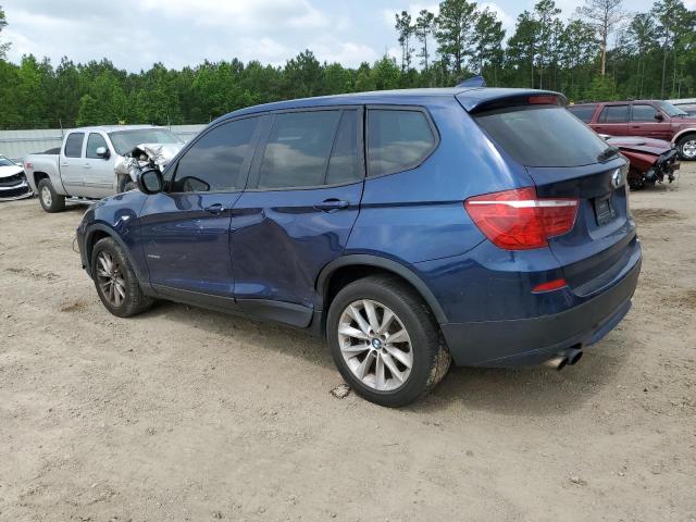 5UXWX9C55D0A16607 - 2013 BMW X3 XDRIVE28I BLUE photo 2