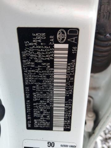 2T1BURHE2FC360628 - 2015 TOYOTA COROLLA L WHITE photo 12