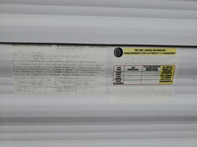 4YDT17518F7204420 - 2015 KEYSTONE TRVL TRL WHITE photo 10