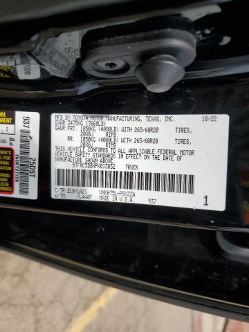 5TFNC5DBXPX013832 - 2023 TOYOTA TUNDRA CREWMAX PLATINUM BLACK photo 12