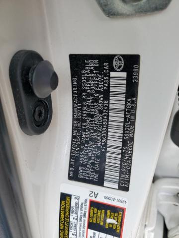 4T1BK3DB4BU432436 - 2011 TOYOTA AVALON BASE WHITE photo 12