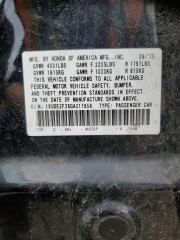 19UDE2F36GA017858 - 2016 ACURA ILX BASE WATCH PLUS BLACK photo 12