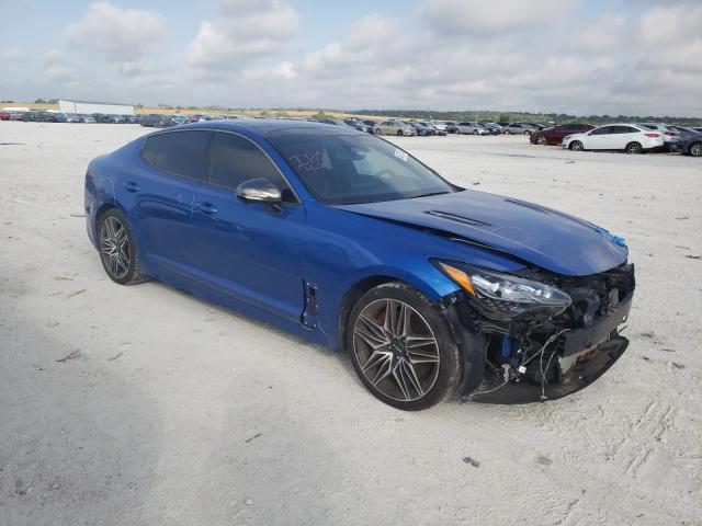 KNAE55LC6N6104875 - 2022 KIA STINGER GT2 BLUE photo 4