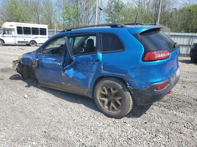 1C4PJMBB4JD502876 - 2018 JEEP CHEROKEE TRAILHAWK BLUE photo 2
