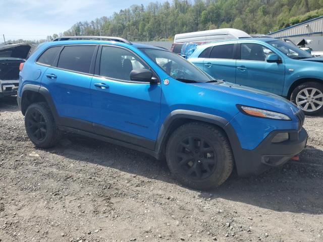 1C4PJMBB4JD502876 - 2018 JEEP CHEROKEE TRAILHAWK BLUE photo 4