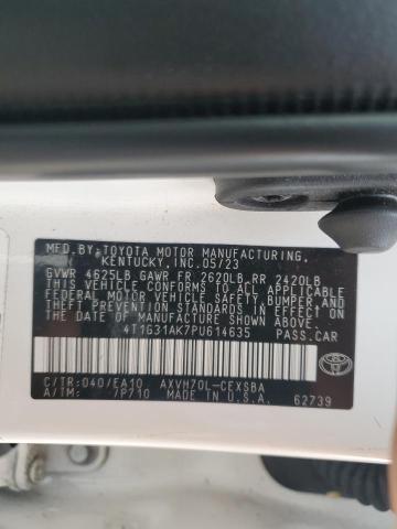 4T1G31AK7PU614635 - 2023 TOYOTA CAMRY SE NIGHT SHADE WHITE photo 12