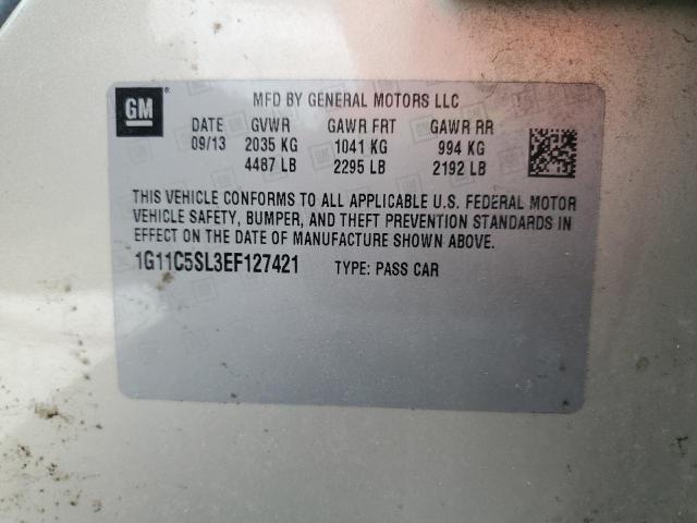 1G11C5SL3EF127421 - 2014 CHEVROLET MALIBU 1LT 奶油色 照片 13