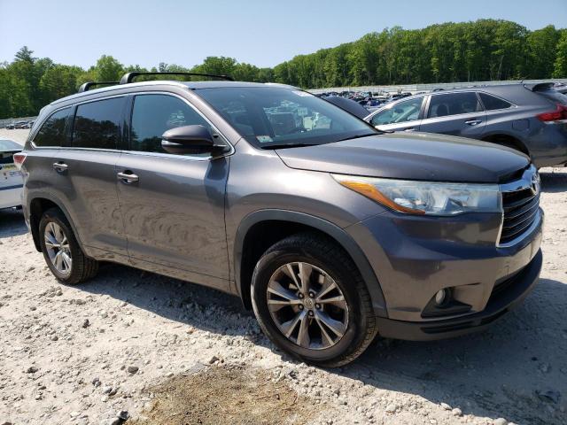 5TDJKRFH6FS134968 - 2015 TOYOTA HIGHLANDER XLE GRAY photo 4