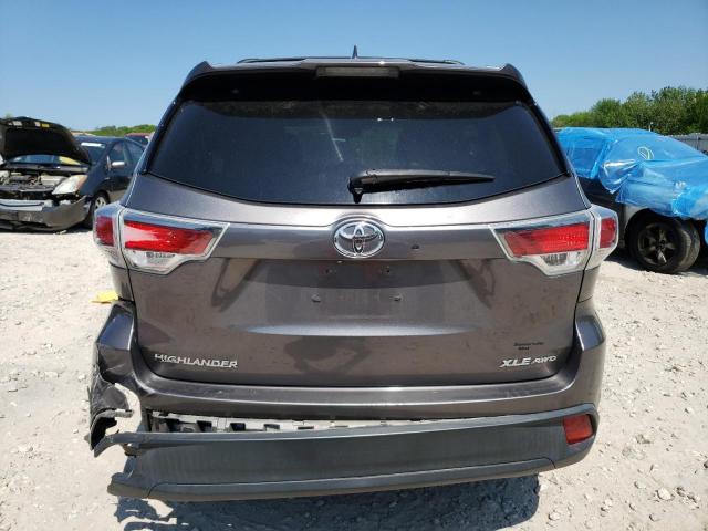 5TDJKRFH6FS134968 - 2015 TOYOTA HIGHLANDER XLE GRAY photo 6