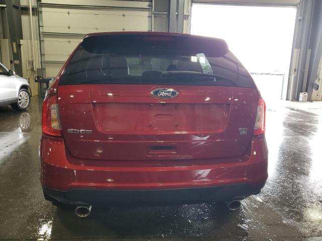 2FMDK4JC2EBB55923 - 2014 FORD EDGE SEL RED photo 6