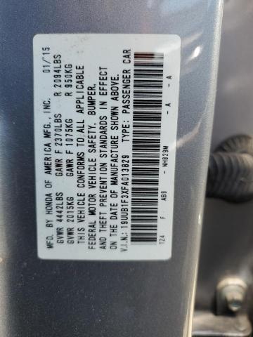 19UUB1F3XFA013829 - 2015 ACURA TLX SILVER photo 12