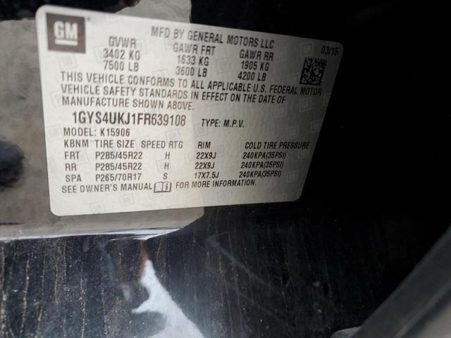 1GYS4UKJ1FR639108 - 2015 CADILLAC ESCALADE ESV PLATINUM შავი ფოტო 13
