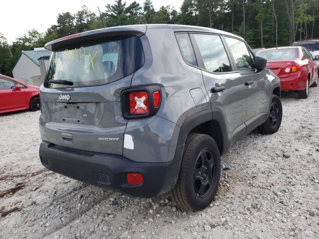 ZACNJBAB7LPL87799 - 2020 JEEP RENEGADE SPORT GRAY photo 4