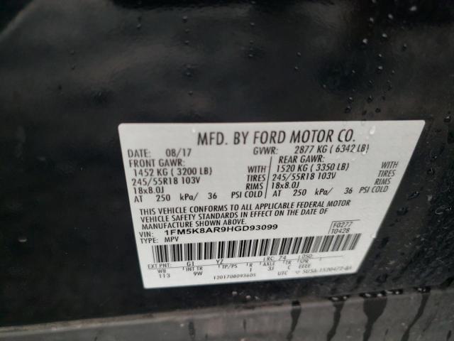 1FM5K8AR9HGD93099 - 2017 FORD EXPLORER POLICE INTERCEPTOR TWO TONE photo 13