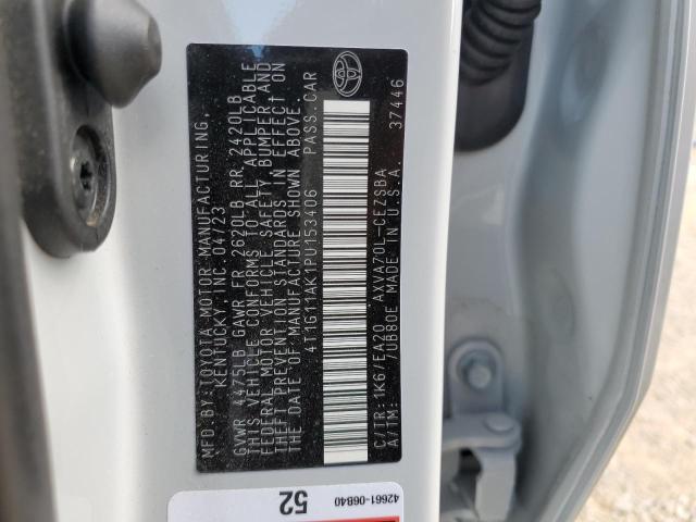 4T1G11AK1PU153406 - 2023 TOYOTA CAMRY SE NIGHT SHADE WHITE photo 12