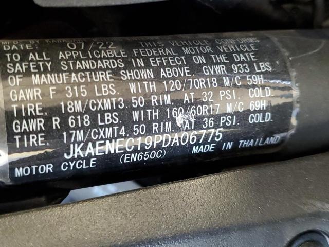 JKAENEC19PDA06775 - 2023 KAWASAKI EN650 C BLACK photo 9