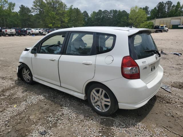 JHMGD38697S066167 - 2007 HONDA FIT S WHITE photo 2